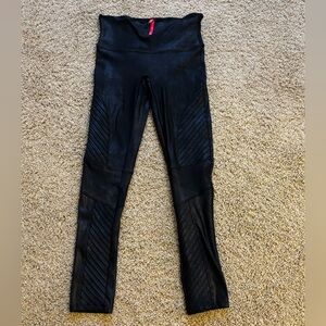 Spanx Faux Leather Moto Leggings | Size Small